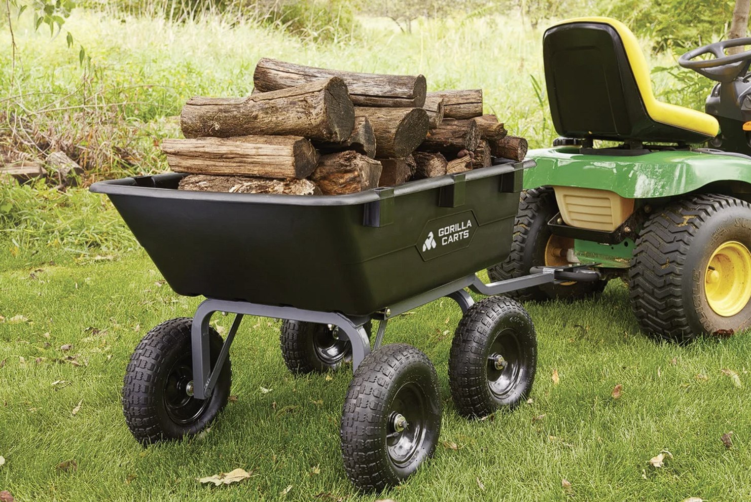 Gorilla Carts Poly Yard Dump Cart