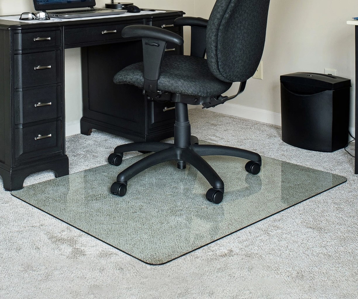 Lorell Tempered Glass Chair Mat