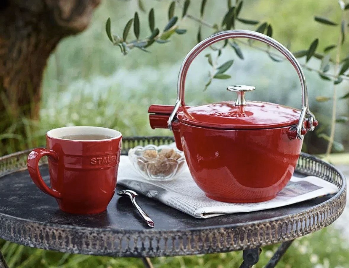 Staub Cast Iron Round Tea Kettle