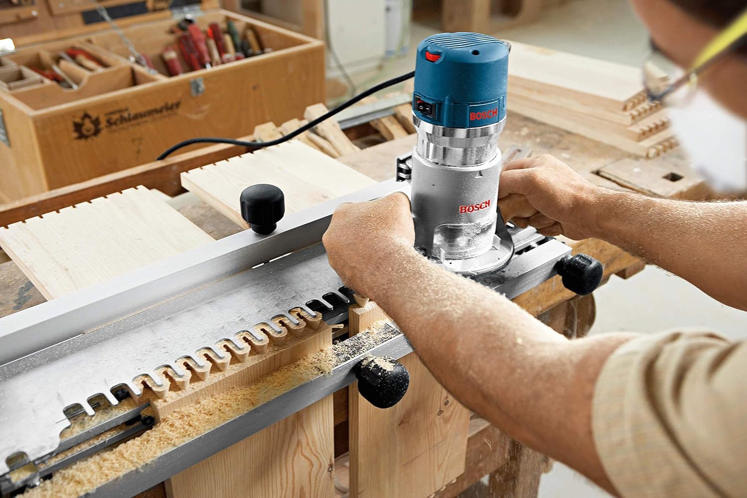 BOSCH 1617EVSPK Wood 12 Amp Plunge Router